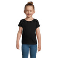 Deep Black - Back - SOLS Girls Cherry Short Sleeve T-Shirt