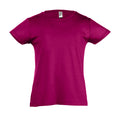 Fuchsia - Front - SOLS Girls Cherry Short Sleeve T-Shirt