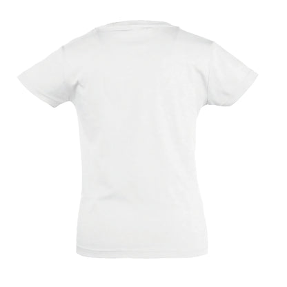 White - Side - SOLS Girls Cherry Short Sleeve T-Shirt