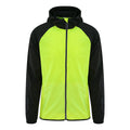 Electric Yellow-Jet Black - Front - AWDis Just Cool Mens Contrast Windshield Jacket