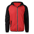 Fire Red-Jet Black - Front - AWDis Just Cool Mens Contrast Windshield Jacket