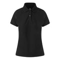Black - Front - AWDis Just Polos Womens Girlie Stretch Pique Polo Shirt