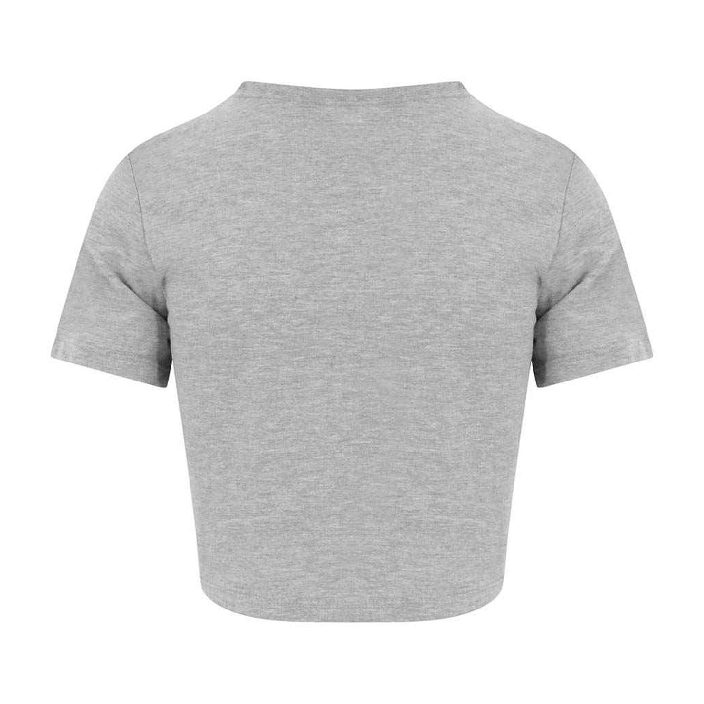 Heather Grey - Back - AWDis Just Ts Womens Girlie Tri-Blend Cropped T-Shirt