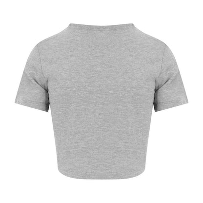 Heather Grey - Back - AWDis Just Ts Womens Girlie Tri-Blend Cropped T-Shirt