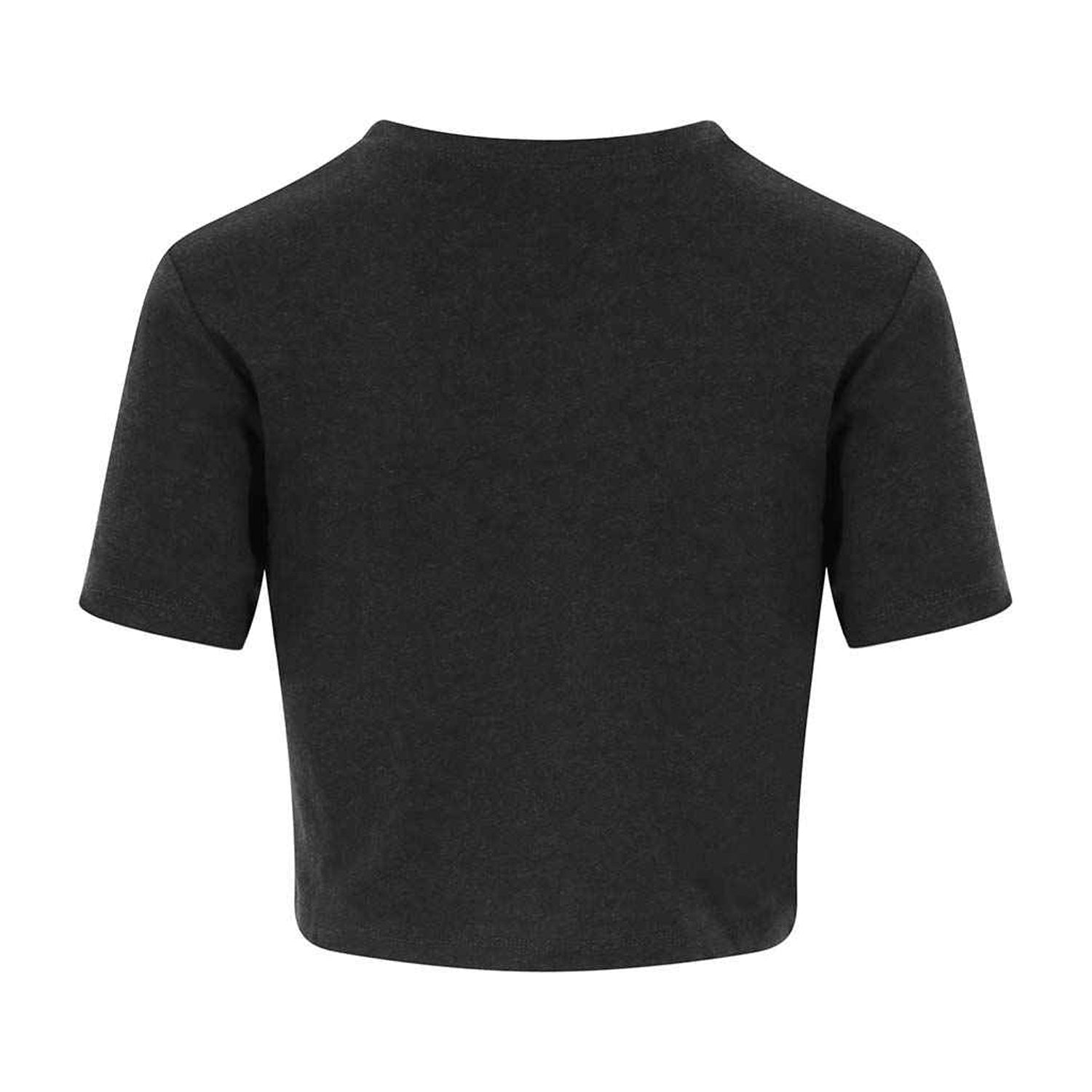 Heather Black - Back - AWDis Just Ts Womens Girlie Tri-Blend Cropped T-Shirt