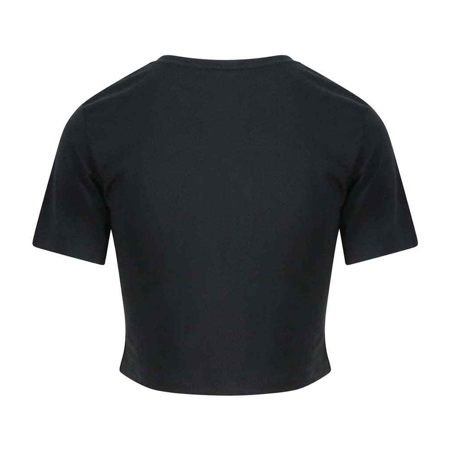 Solid Black - Back - AWDis Just Ts Womens Girlie Tri-Blend Cropped T-Shirt