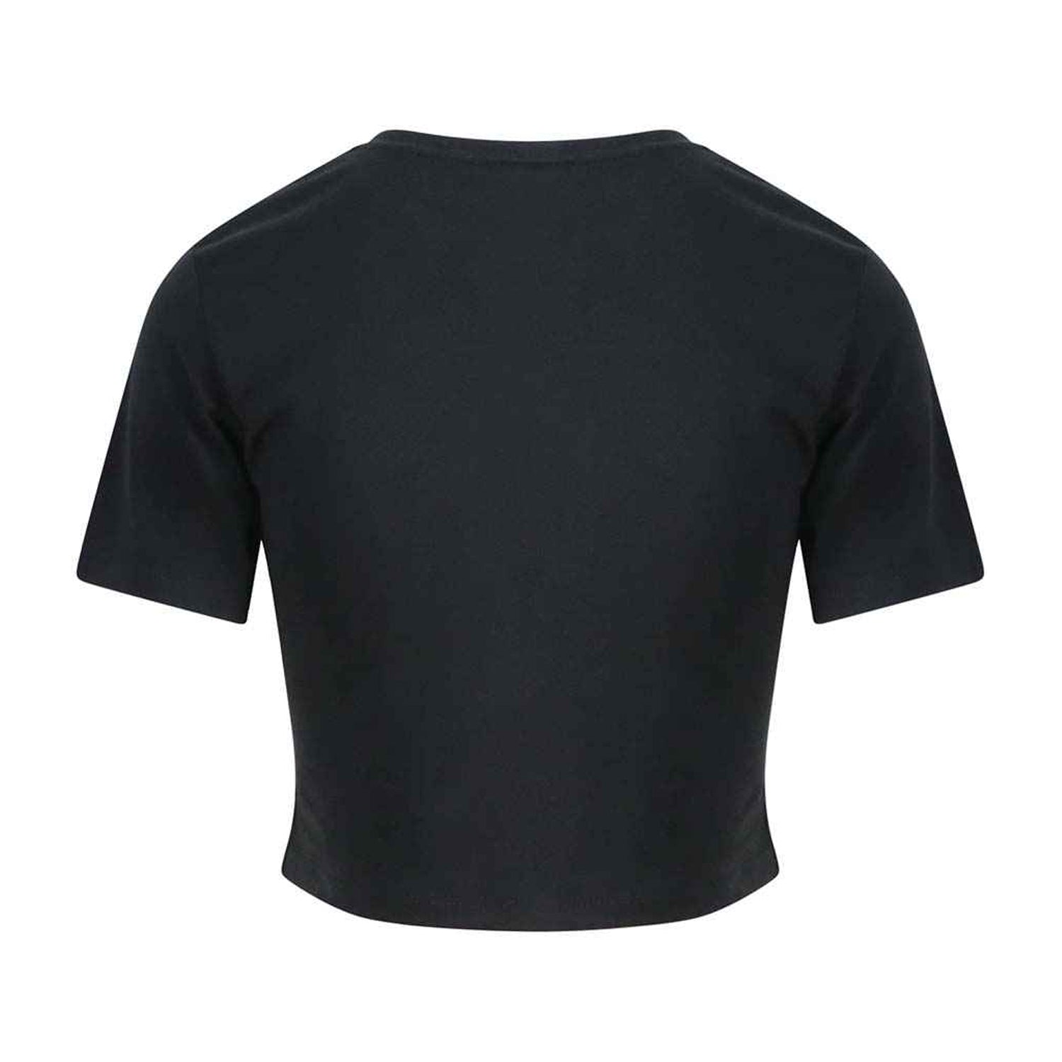 Solid Black - Back - AWDis Just Ts Womens Girlie Tri-Blend Cropped T-Shirt