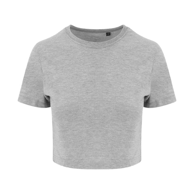 Heather Grey - Front - AWDis Just Ts Womens Girlie Tri-Blend Cropped T-Shirt