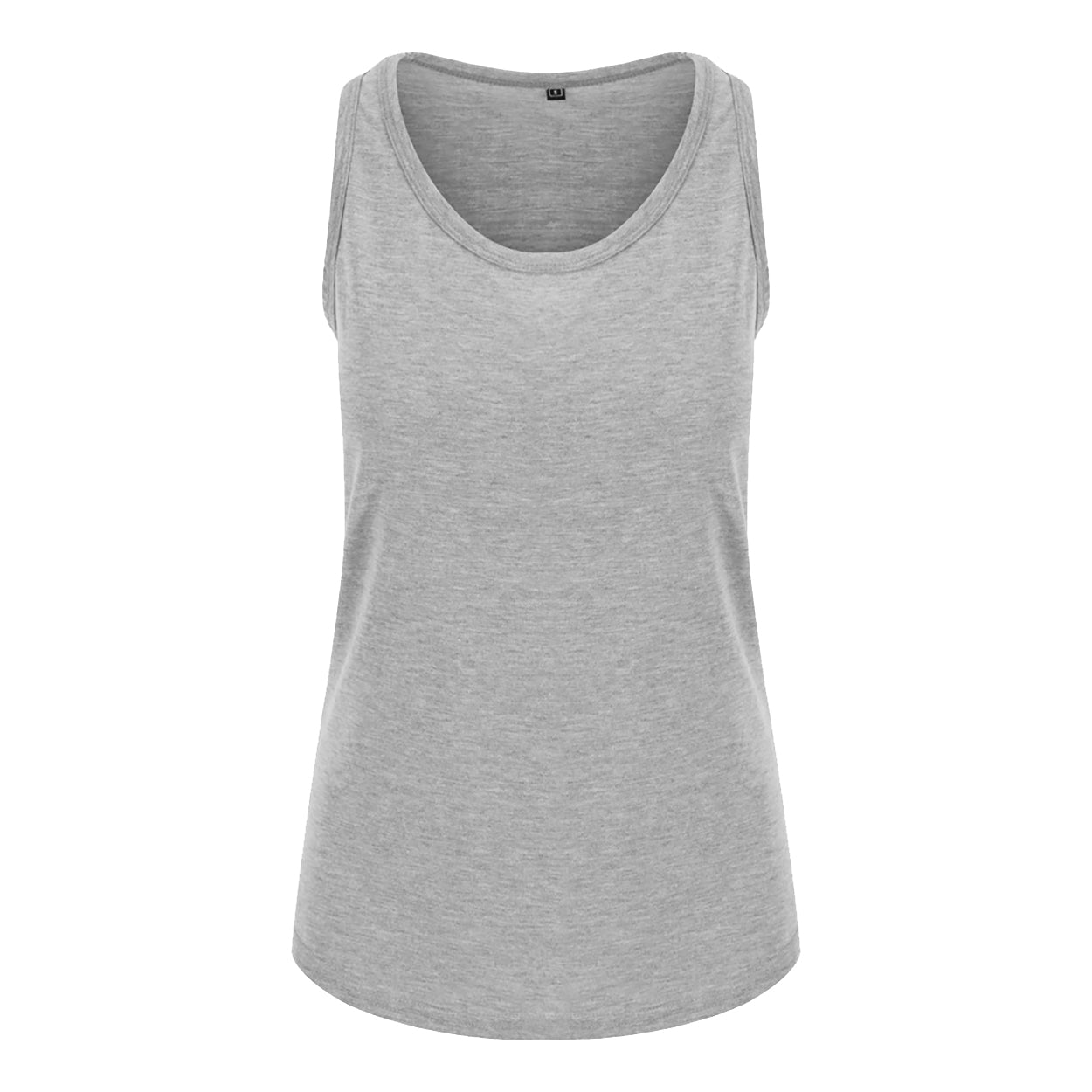 Heather Grey - Front - AWDis Just Ts Womens Girlie Tri-Blend Vest