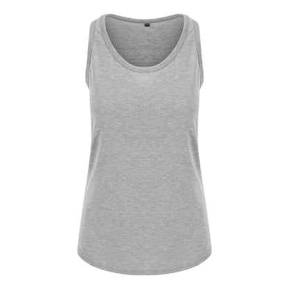 Heather Grey - Front - AWDis Just Ts Womens Girlie Tri-Blend Vest