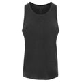 Heather Black - Front - AWDis Just Ts Womens Girlie Tri-Blend Vest