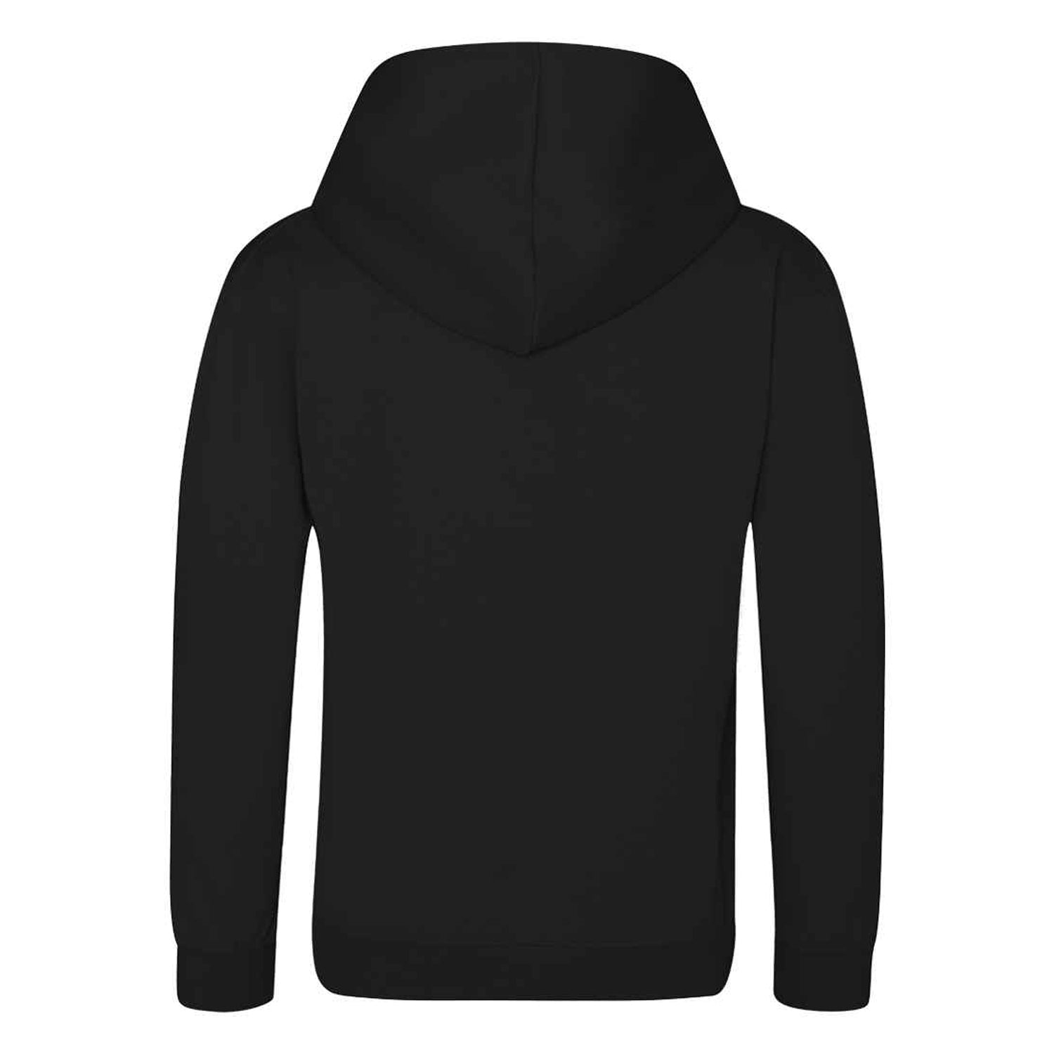 Jet Black - Back - AWDis Just Hoods Kids Sports Polyester Hoodie