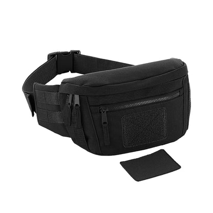Black - Front - BagBase Molle Utility Waistpack