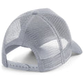 Light Grey - Back - Beechfield Microknit Snapback Trucker Cap