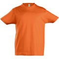 Orange - Front - SOLS Kids Unisex Imperial Heavy Cotton Short Sleeve T-Shirt