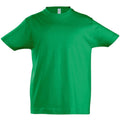 Kelly Green - Front - SOLS Kids Unisex Imperial Heavy Cotton Short Sleeve T-Shirt