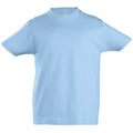 Sky Blue - Front - SOLS Kids Unisex Imperial Heavy Cotton Short Sleeve T-Shirt