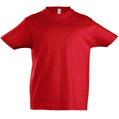 Red - Front - SOLS Kids Unisex Imperial Heavy Cotton Short Sleeve T-Shirt