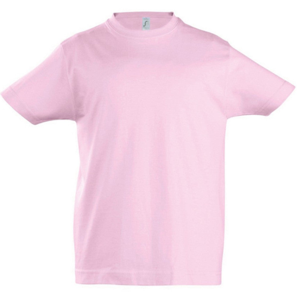Medium Pink - Front - SOLS Kids Unisex Imperial Heavy Cotton Short Sleeve T-Shirt