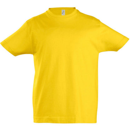 Gold - Front - SOLS Kids Unisex Imperial Heavy Cotton Short Sleeve T-Shirt