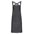 Black - Front - Premier Cross Back Barista Bib Apron