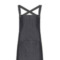 Silver - Front - Premier Cross Back Barista Bib Apron