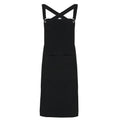 Black - Front - Premier Cross Back Barista Bib Apron