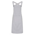 Silver - Front - Premier Cross Back Barista Bib Apron