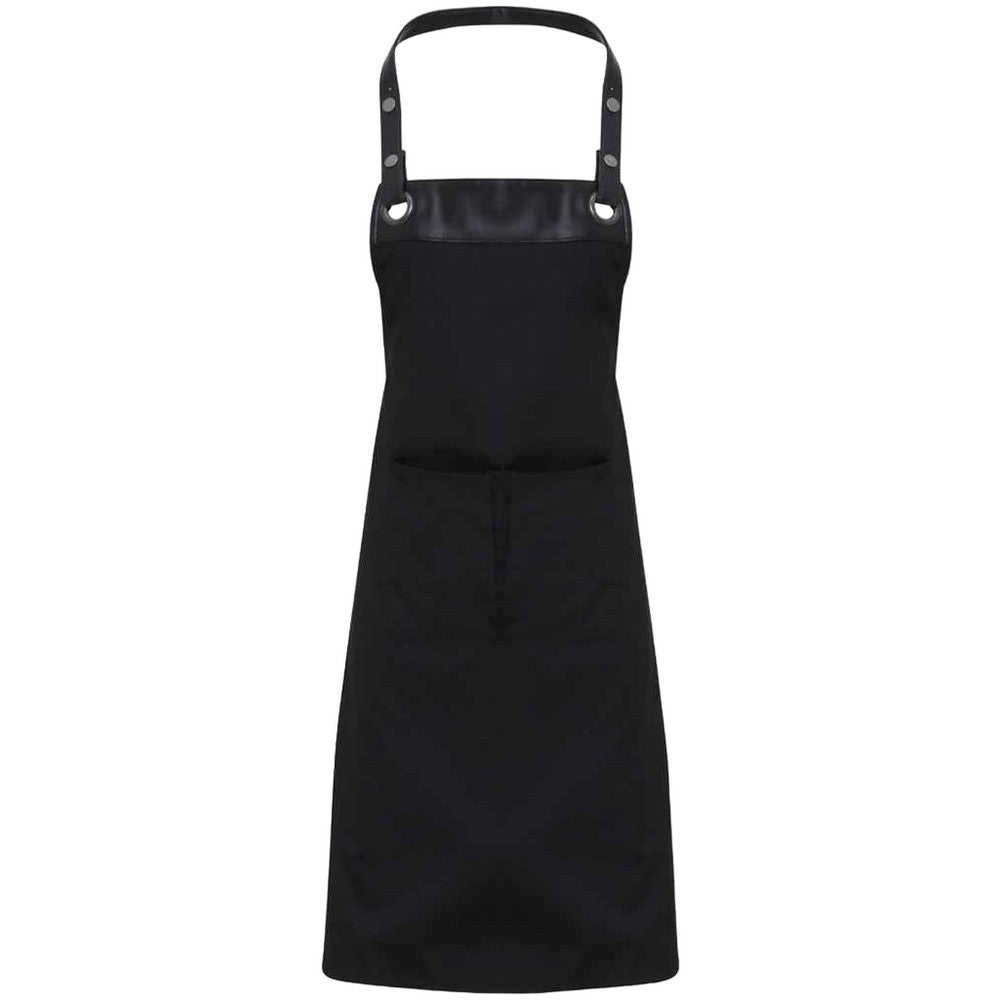 Black - Front - Premier Espresso Bib Apron