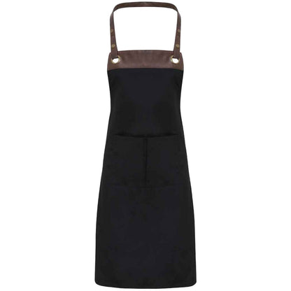 Black-Brown Denim - Front - Premier Espresso Bib Apron