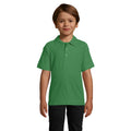 Kelly Green - Side - SOLS Kids Unisex Summer II Pique Polo Shirt