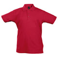 Red - Front - SOLS Kids Unisex Summer II Pique Polo Shirt