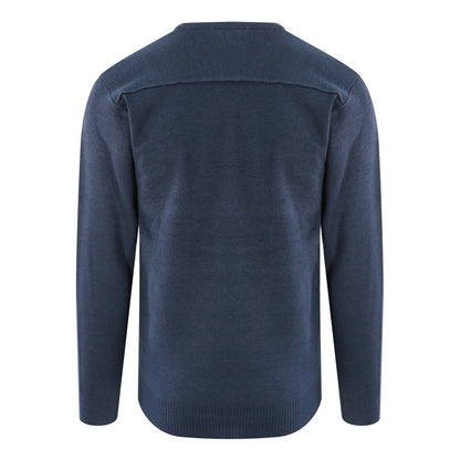 Navy - Back - PRO RTX Mens Pro Acrylic V Neck Sweater