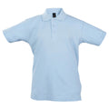 Blue Atoll - Front - SOLS Kids Unisex Summer II Pique Polo Shirt