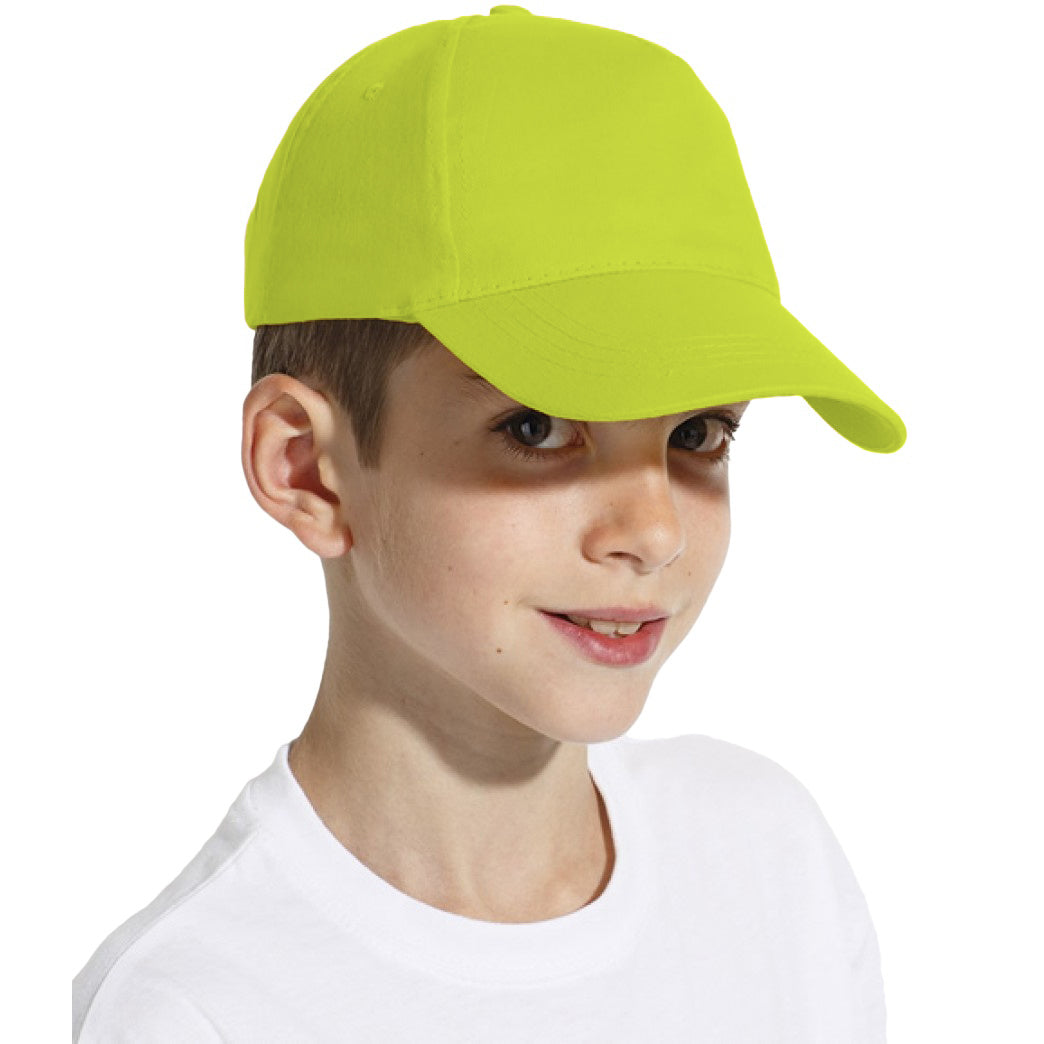Apple Green - Back - SOLS Kids Unisex Sunny Baseball Cap