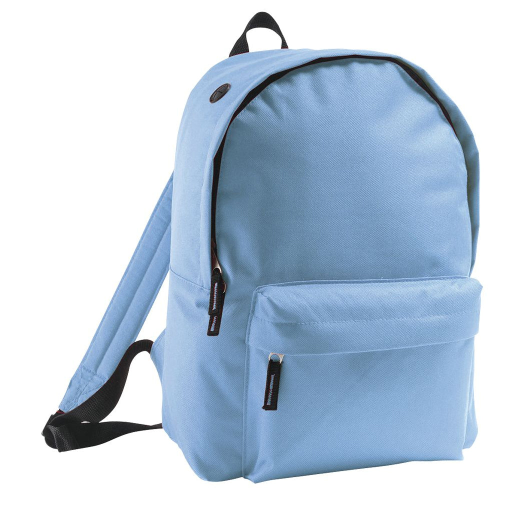Sky Blue - Front - SOLS Childrens-Kids Rider School Backpack