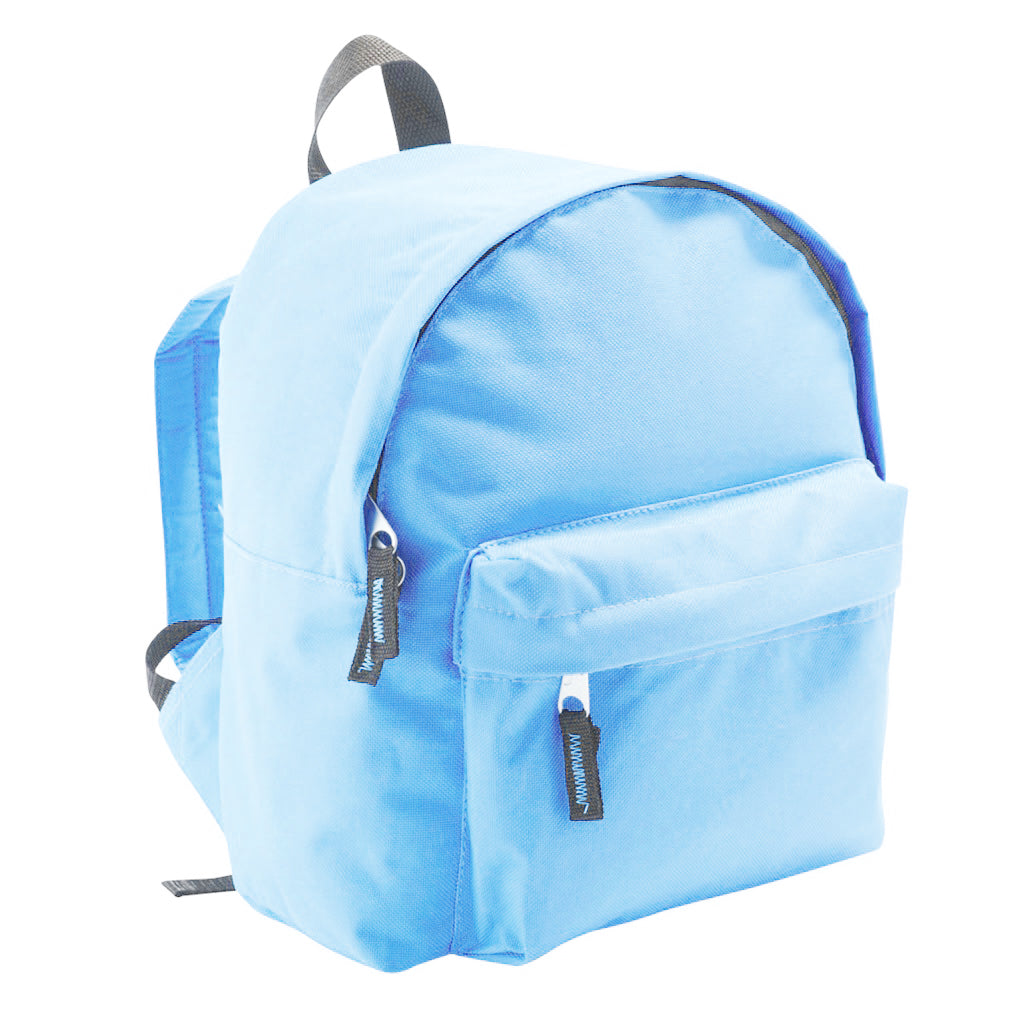 Sky Blue - Back - SOLS Childrens-Kids Rider School Backpack