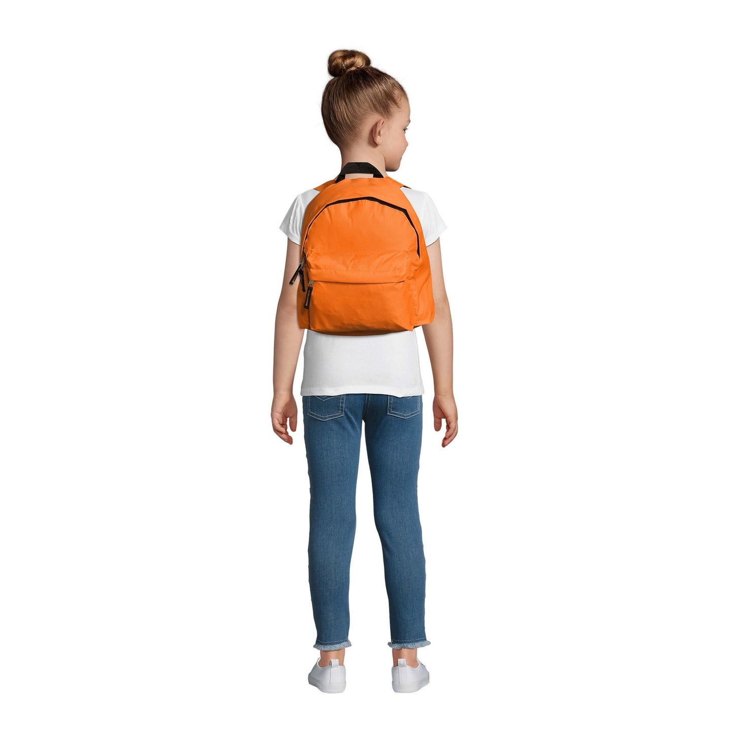 Orange - Back - SOLS Childrens-Kids Rider School Backpack