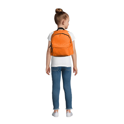 Orange - Back - SOLS Childrens-Kids Rider School Backpack