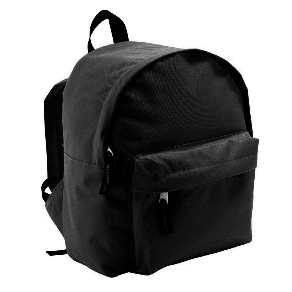 Black - Back - SOLS Childrens-Kids Rider School Backpack