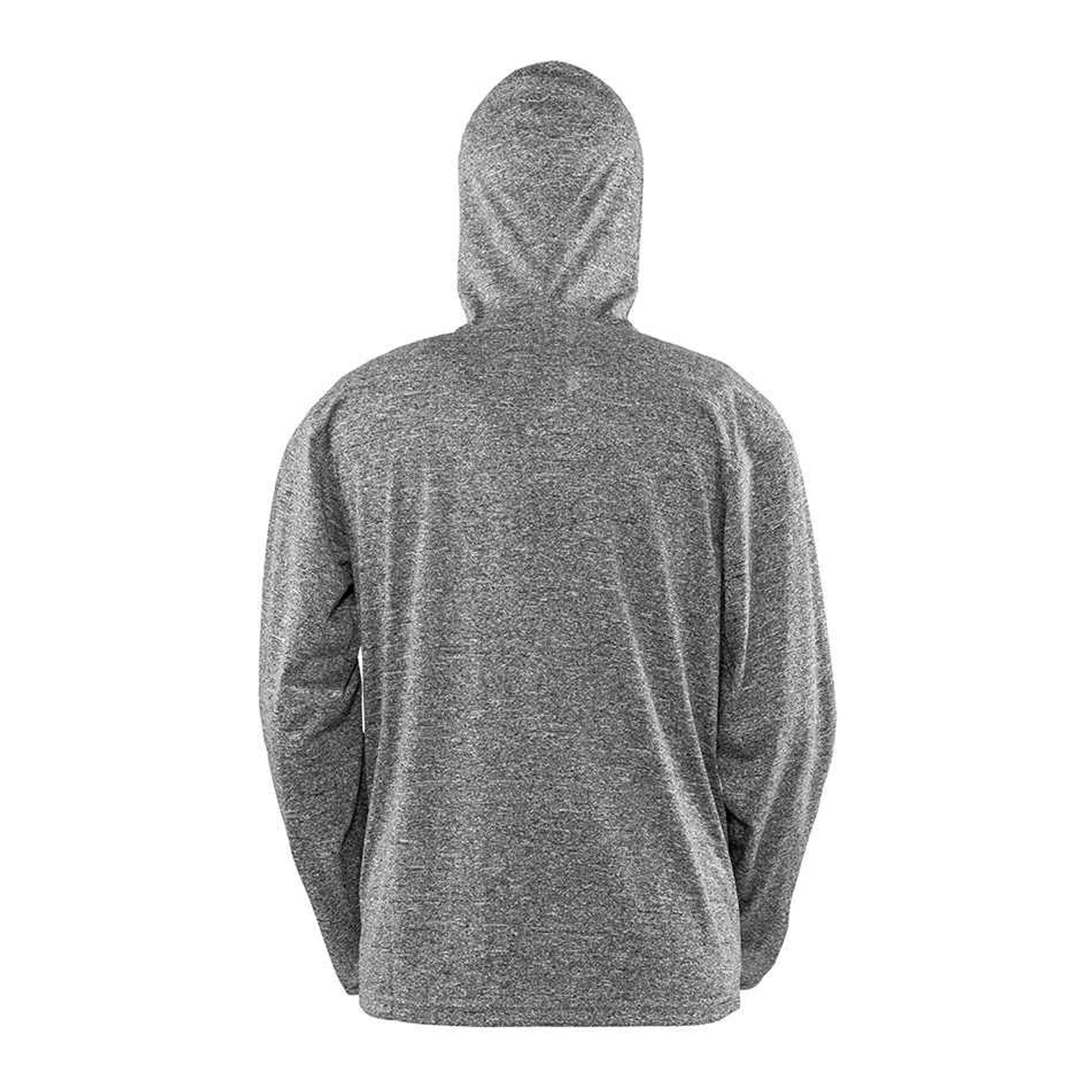 Marl Grey - Back - Spiro Mens Hooded T-Shirt Jacket