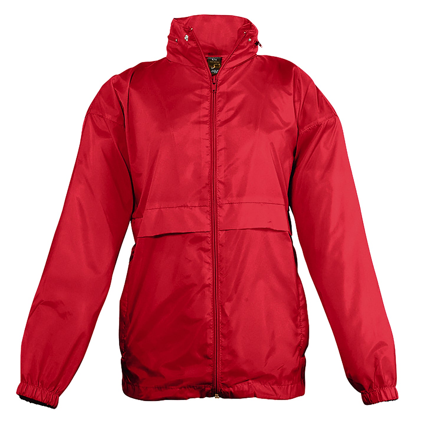 Red - Front - SOLS Kids Unisex Surf Windbreaker Jacket (Water Resistant And Windproof)