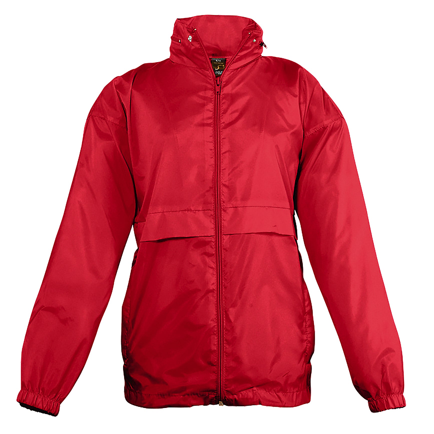 Red - Front - SOLS Kids Unisex Surf Windbreaker Jacket (Water Resistant And Windproof)
