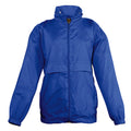 Royal Blue - Front - SOLS Kids Unisex Surf Windbreaker Jacket (Water Resistant And Windproof)