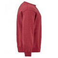Heather Red - Side - Fruit Of The Loom Mens Classic Drop Shoulder Sweatshirt