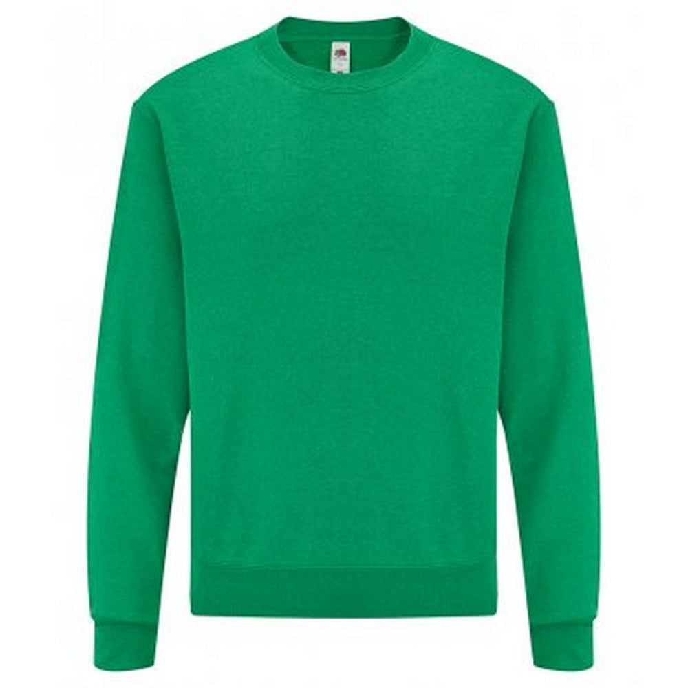 Heather Green - Front - Fruit Of The Loom Mens Classic Drop Shoulder Sweatshirt
