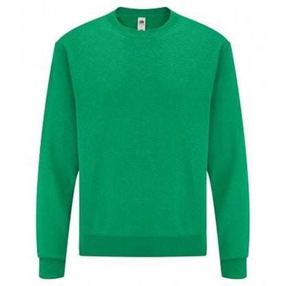 Heather Green - Front - Fruit Of The Loom Mens Classic Drop Shoulder Sweatshirt