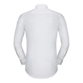 White - Back - Russell Collection Mens Tailored Long Sleeve Oxford Shirt