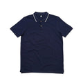 Navy-White - Front - Mantis Mens The Tipped Polo Shirt