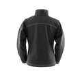 Black - Back - Result Work-Guard Mens Treble Stitch Soft Shell Jacket